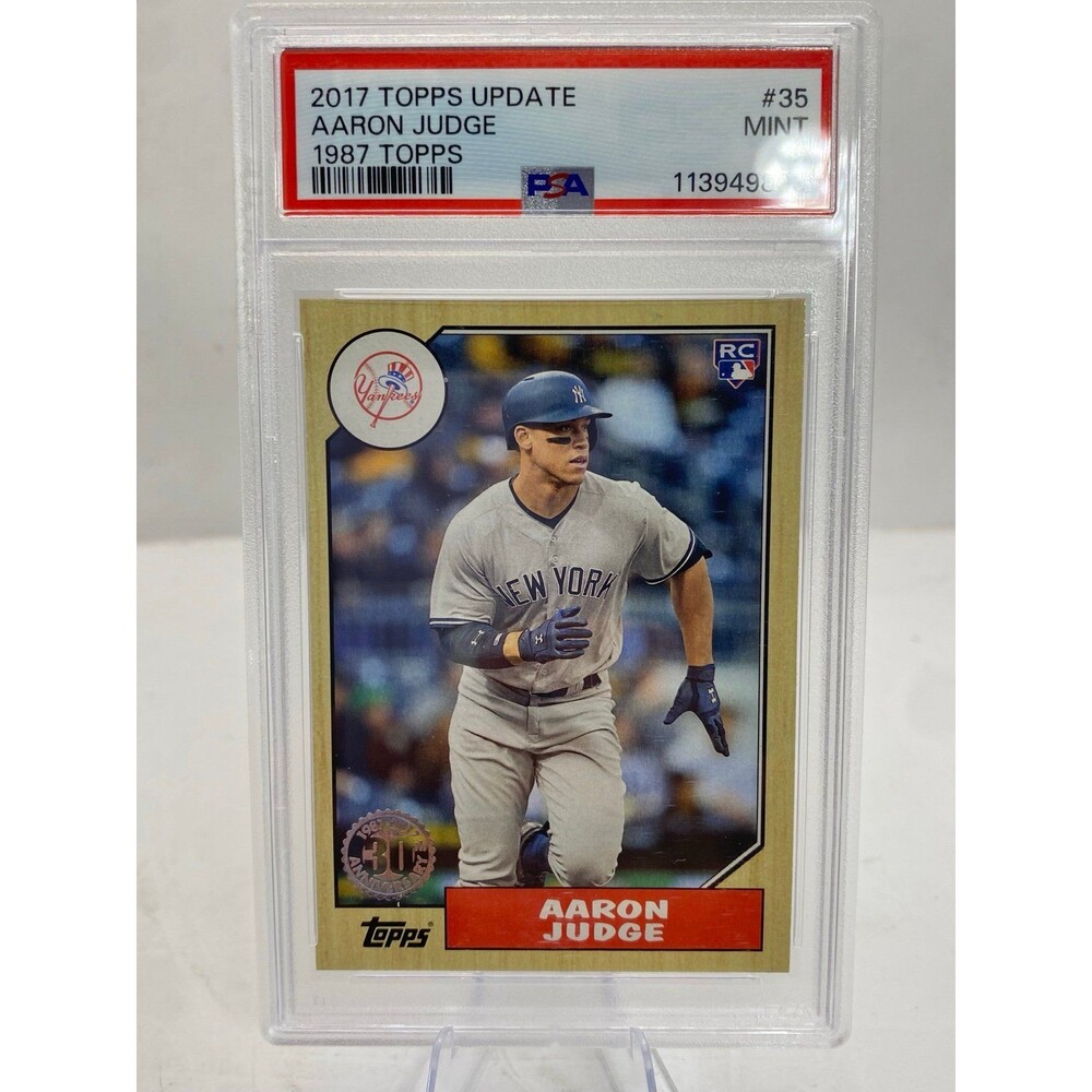 Aaron Judge Rookie 2017 Topps Update #35 1987 Topps  PSA 9 MINT NY Yankees